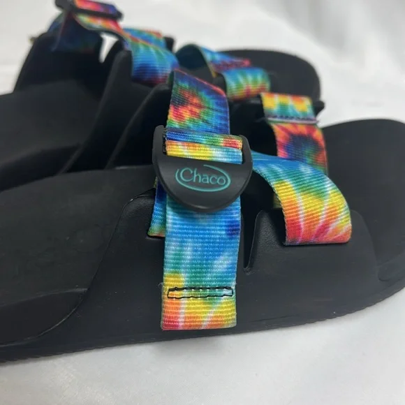 CHACO Slides “Chillos” Multicolored, Adjustable Straps Size 9 EUC - Picture 5 of 7